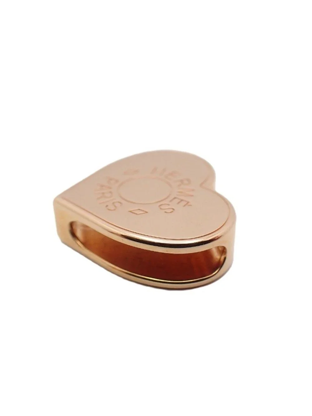Hermes Scarf Ring Twilly Minicoo Heart Gold Color Pawn